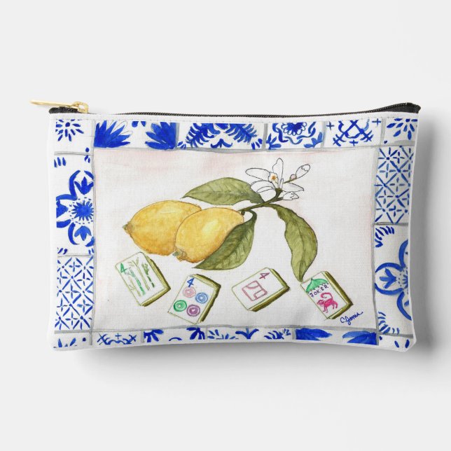Mahjong Lemons Pouch (Front)