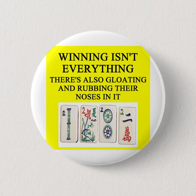 MAHJONG lover 6 Cm Round Badge (Front)