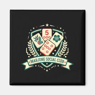 Mahjong Lover Chinese Game Night Funny Mahjong Soc Magnet