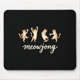 Mahjong Lover Mahjong Player Cat Playing Mahjong Mouse Mat