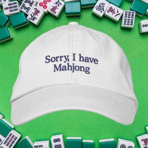 Mahjong Lover / Sorry I Have Mahjong Funny Embroidered Hat