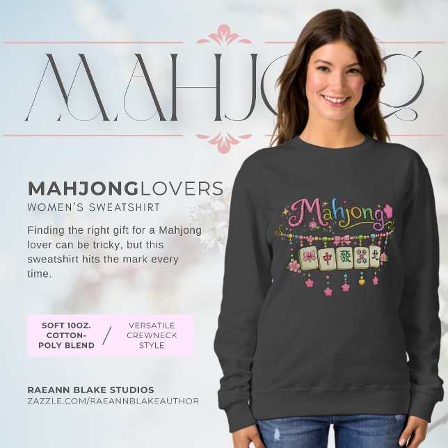 Mahjong Lovers Ladies Basic Sweatshirt (Creator Uploaded)
