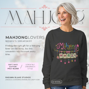 Mahjong Lovers Ladies Basic Sweatshirt