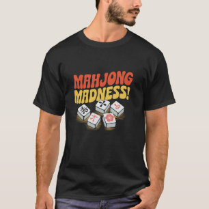 Mahjong Madness Tile Game Mahjong Player Fold Reti T-Shirt