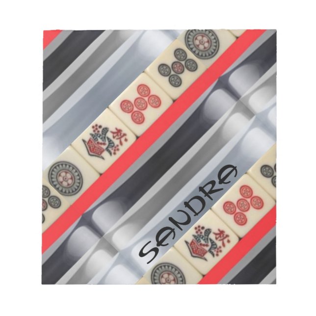 Mahjong monogrammed notepad (Front)