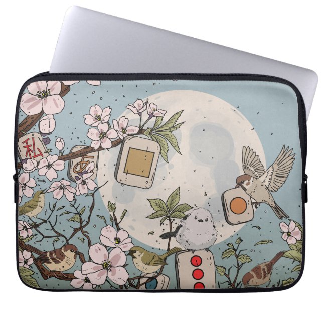 Mahjong Moonrise Laptop Sleeve (Front)