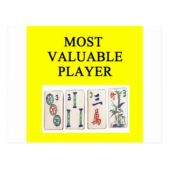 MAHJONG most valuable player Postcard