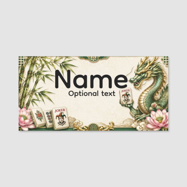 Mahjong Name Tags (Front)