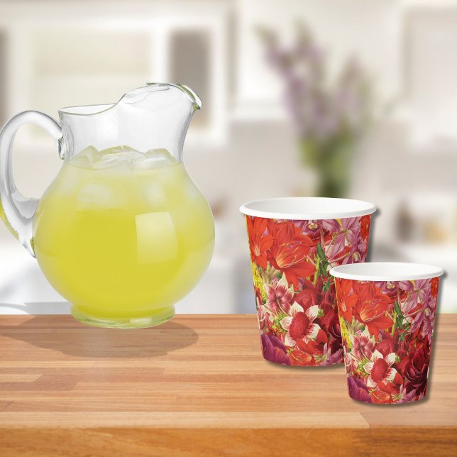 Mahjong Party Theme Cups, mahjong florals Paper Cups (Creator Uploaded)
