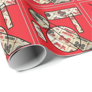 Mahjong pattern wrapping paper