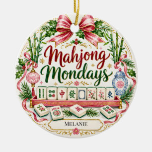 Mahjong Player Ornament Personalised Gift
