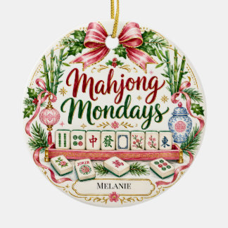 Mahjong Player Ornament Personalised Gift