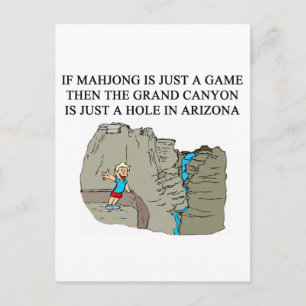 MAHJONG player Postcard