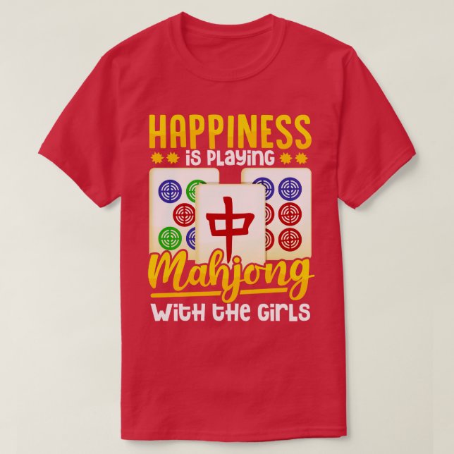 Mahjong Player Women Girls Funny Gift T-Shirt (Design Front)