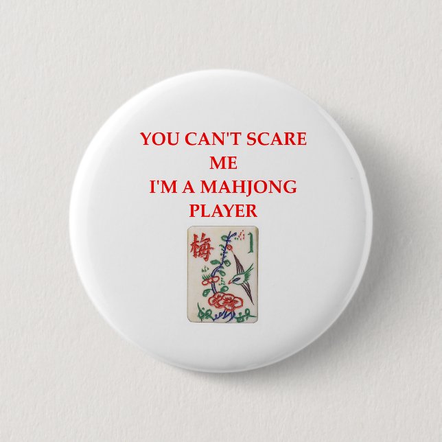 MAHJONG.png 6 Cm Round Badge (Front)