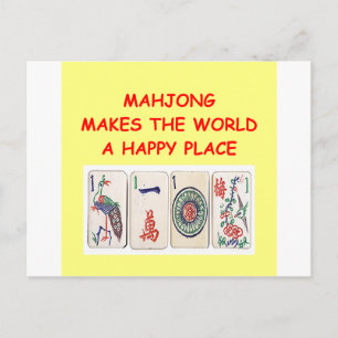 mahjong postcard