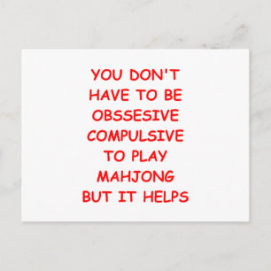 mahjong postcard