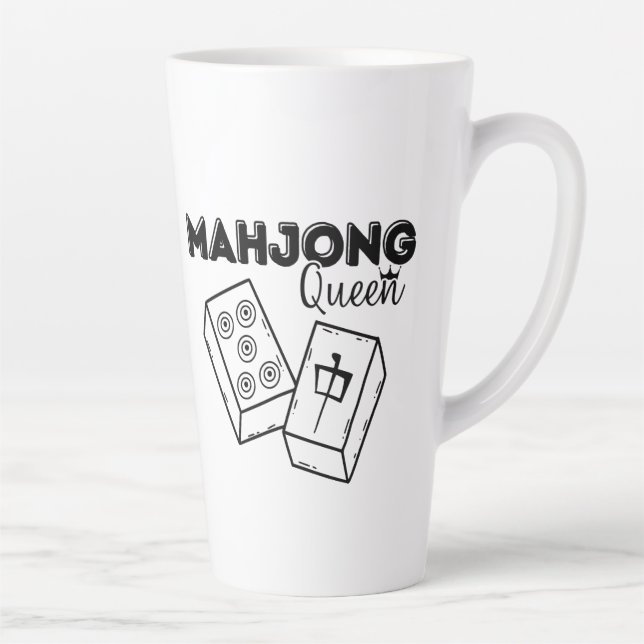 Mahjong Queen Latte Mug (Right)