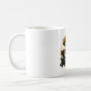 Mahjong Queens Club Cute Black Cats Coffee Mug