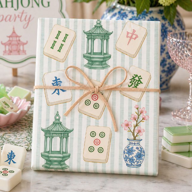 Mahjong Seersucker Wrapping Paper Set (Creator Uploaded)