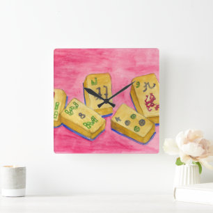 Mahjong Square Wall Clock