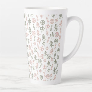 Mahjong Symbols Latte Mug