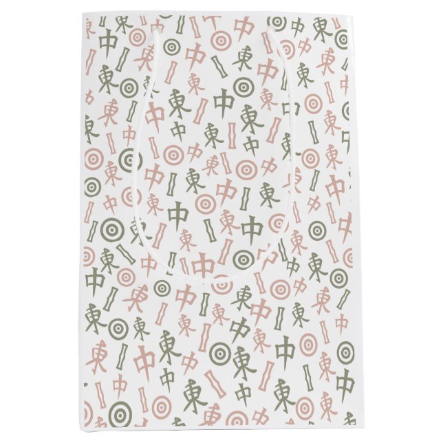 Mahjong Symbols Medium Gift Bag (Front)
