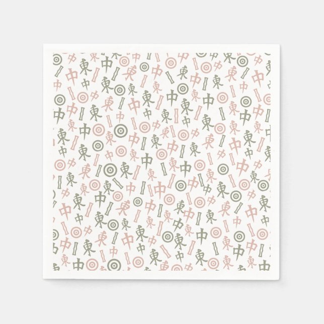 Mahjong symbols  napkin (Front)