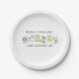 Mahjong-Themed Paper Plate