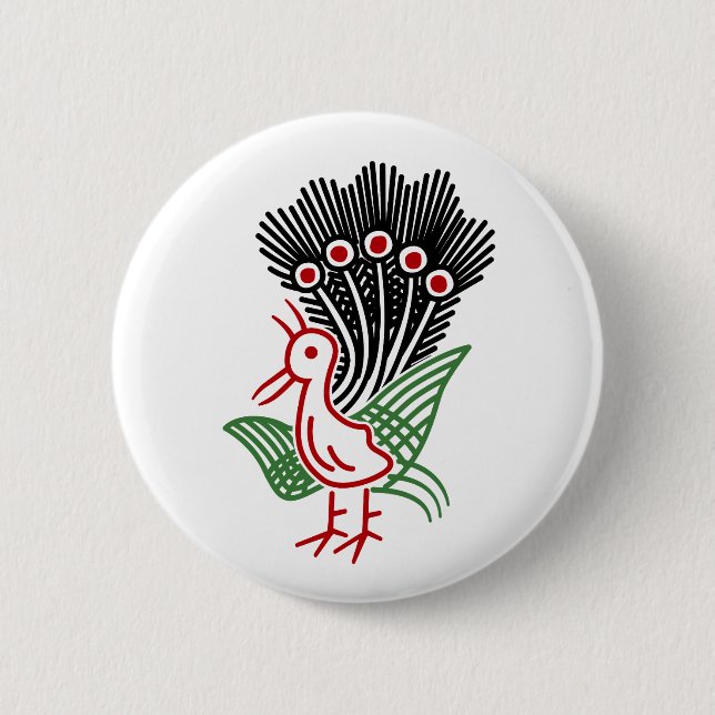 Mahjong Tile 1 Zhai Isoroko Only -01 6 Cm Round Badge (Front)