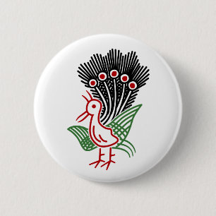 Mahjong Tile 1 Zhai Isoroko Only -01 6 Cm Round Badge