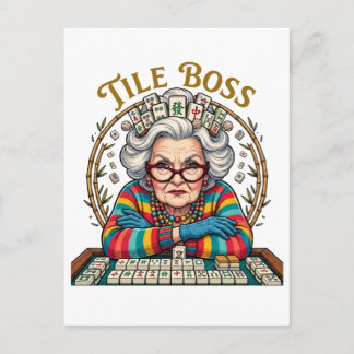 Mahjong Tile Boss Announcement Postcard