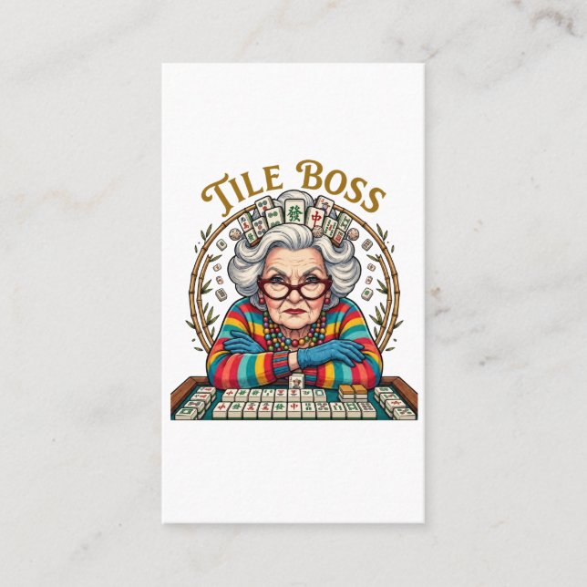 Mahjong Tile Boss Calling Card (Front)