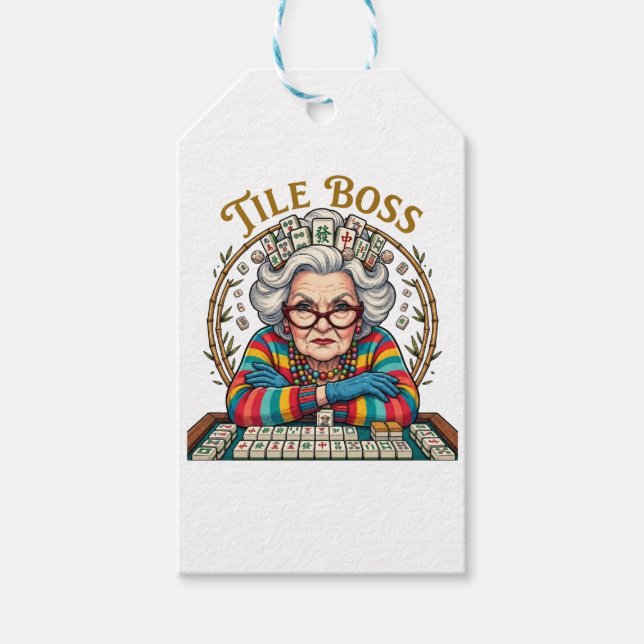 Mahjong Tile Boss Gift Tags (Front)
