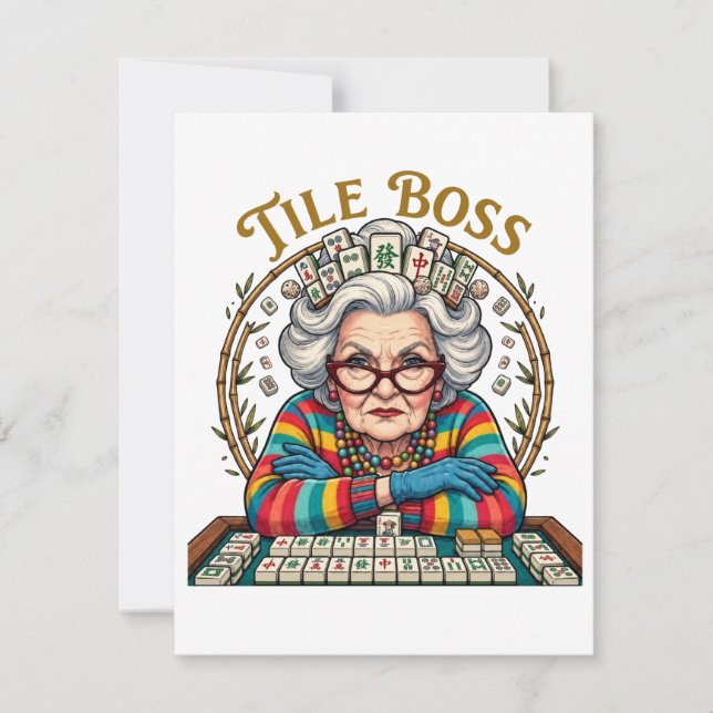 Mahjong Tile Boss Invitation (Front)