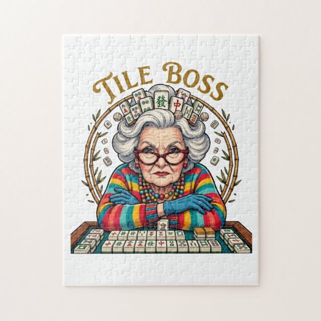 Mahjong Tile Boss Jigsaw Puzzle (Vertical)