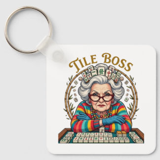 Mahjong Tile Boss Key Ring