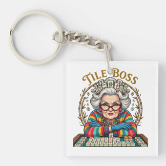 Mahjong Tile Boss Key Ring