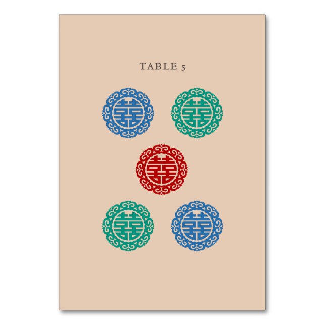 Mahjong Tile Table Number (Back)