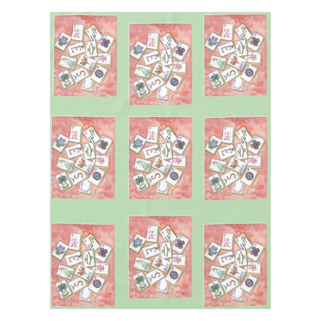 mahjong tile tablecloth (Front)