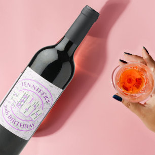 Mahjong Tile Wine Label for Mahjong Party Decor