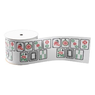 Mahjong Tiles #1 Designed for 3” Grosgrain Ribbon