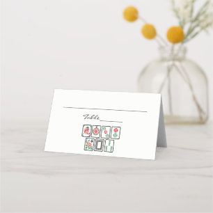 Mahjong Tiles #1 Place Card with Table Number