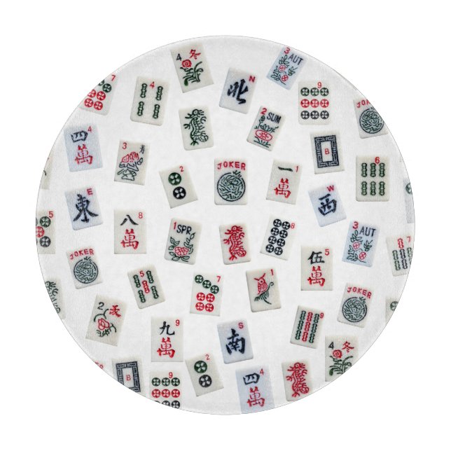  MahJong tiles and symbols patterns  Cutting Board (Front)