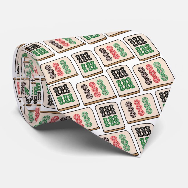Mahjong Tiles Luck Strategy Player Fans Tie (Rolled)