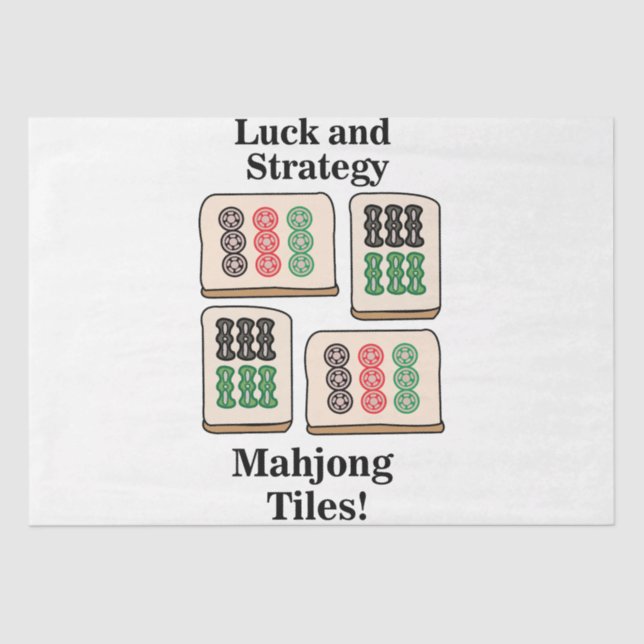Mahjong Tiles Luck Strategy Player Fans Tissue Paper (Front)