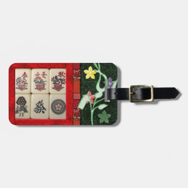 Mahjong tiles luggage tag (Front Horizontal)