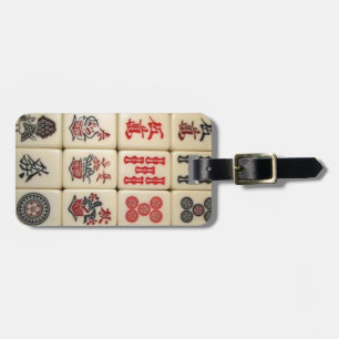 Mahjong tiles luggage tag