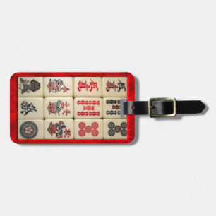Mahjong tiles luggage tag