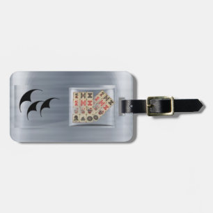 Mahjong tiles luggage tag